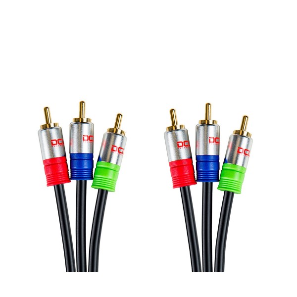 Dcu cable conexión audio-vídeo 3-rca/longitud 5 metros