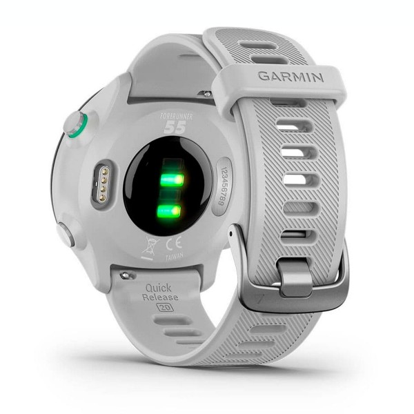 Garmin forerunner 55 blanco/42mm reloj inteligente running/gps/monitor de frecuencia cardíaca