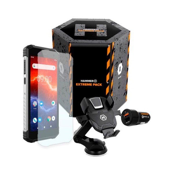 Myphone hammer extreme pack energy 2 eco black orange / rugerizado / 3+32gb / 5.5" hd+