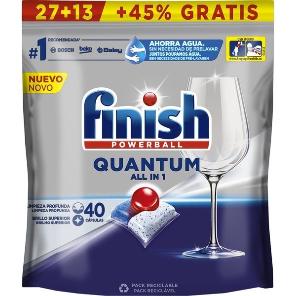 Finish lavavajillas Quantum  27+13 pastillas