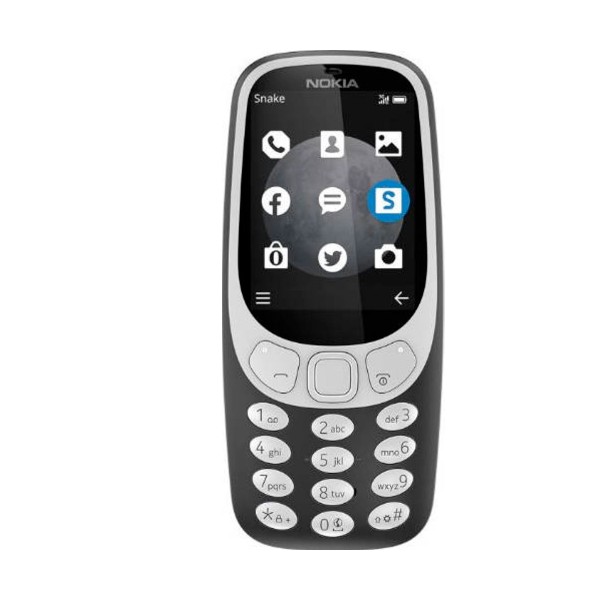 Nokia 3310 (2017) gris teléfono móvil senior 3g 2.4'' tft cámara 2mp bluetooth radio fm